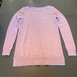LOFT Pale Pink Speckled Crewneck Sweater